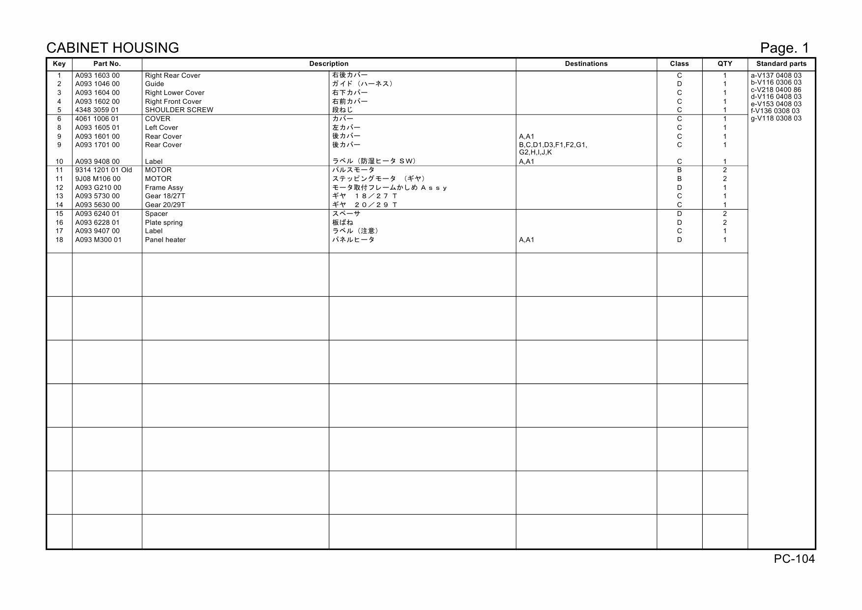 Konica-Minolta Options PC-104 A093001 Parts Manual-3